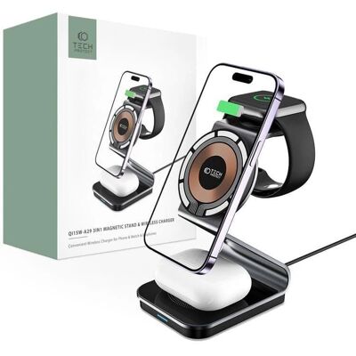 Apple Wireless Charger - 3-in-1 MagSafe Qi15W-A29 Tech-Protect Apple Wireless Charger - 3-in-1 MagSafe Qi15W-A29 Tech-Protect