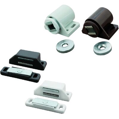 KONCRETO - Magnet 8 kg - Bianco - 2 confezioni - Chiusura magnetica per porte KONCRETO - Magnet 8 kg - Bianco - 2 confezioni - Chiusura magnetica per porte