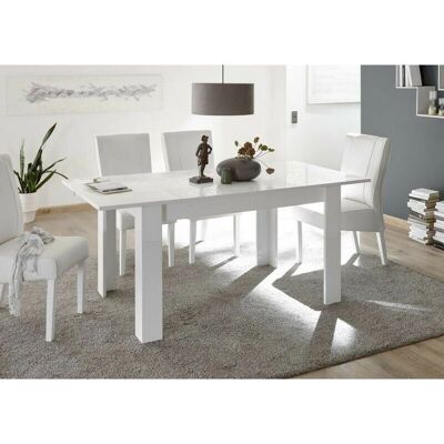 Azura Home Design Mesa MIREL Blanca Lacada 180cm - Mesa de comedor Azura Home Design Mesa MIREL Blanca Lacada 180cm - Mesa de comedor