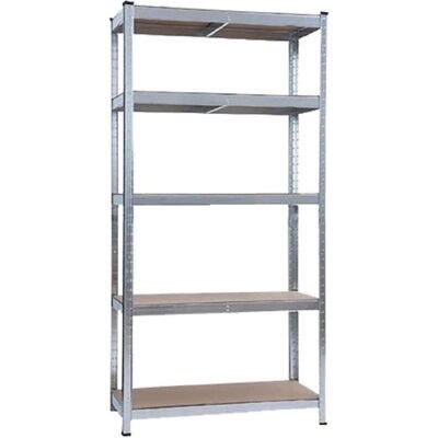 Estantería KASART Atlante 90x40 Acero Zincado - MDF 5 Repisas Estantería KASART Atlante 90x40 Acero Zincado - MDF 5 Repisas