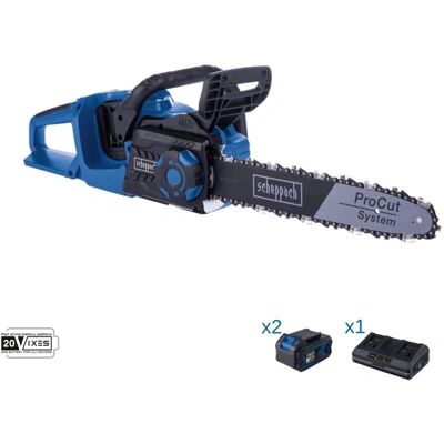 Scheppach Model BC-CS355DUO-X - Chainsaw - 2x20V, Dual Charger Scheppach Model BC-CS355DUO-X - Chainsaw - 2x20V, Dual Charger