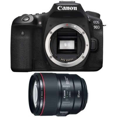Kit Canon EOS 90D + EF 85mm f/1.4L USM - Cámara réflex versátil Kit Canon EOS 90D + EF 85mm f/1.4L USM - Cámara réflex versátil