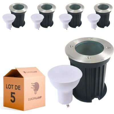 EUROPALAMP 5W GU10 Focos empotrables para suelo - Acero inoxidable EUROPALAMP 5W GU10 Focos empotrables para suelo - Acero inoxidable