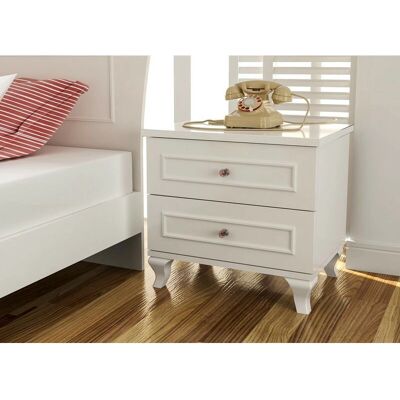 Azura Home Design - Mesita de noche Beiza Blanco - Mesita Azura Home Design - Mesita de noche Beiza Blanco - Mesita