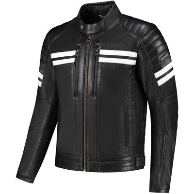 Giubbotto Moto Rusty Stitches Steve Nero-Bianco - Giubbotto Giubbotto Moto Rusty Stitches Steve Nero-Bianco - Giubbotto