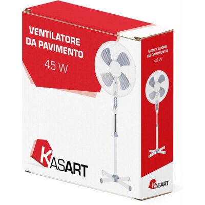 KASART Ventilatore da pavimento - 3 velocità 40cm - 45W KASART Ventilatore da pavimento - 3 velocità 40cm - 45W