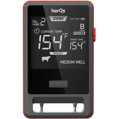 HerQS Pin Pro - Langaton lihalämpömittari - Bluetooth & App HerQS Pin Pro - Langaton lihalämpömittari - Bluetooth & App