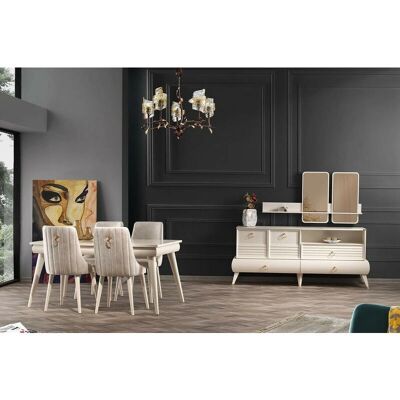 Azura Home Design - Conjunto de Comedor Sahra - Moderno - 4 Sillas Azura Home Design - Conjunto de Comedor Sahra - Moderno - 4 Sillas
