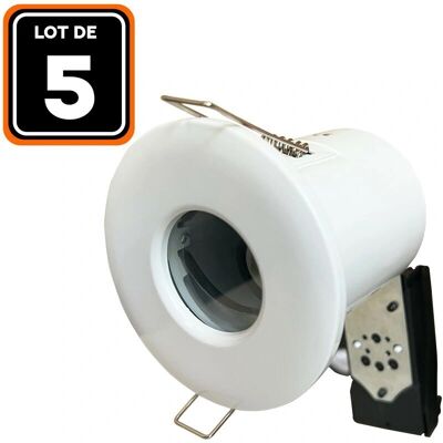 Pack de 5 focos BBC blancos IP65 EUROPALAMP GU10 Pack de 5 focos BBC blancos IP65 EUROPALAMP GU10