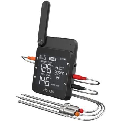 Herqs Professional Bluetooth Wi-Fi BBQ Thermometer - Ondersteunt 6 sondes Herqs Professional Bluetooth Wi-Fi BBQ Thermometer - Ondersteunt 6 sondes