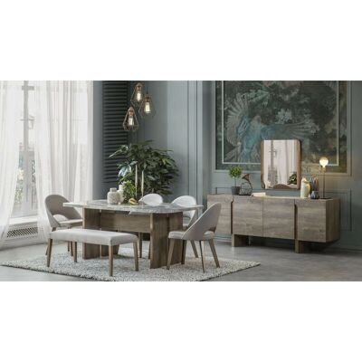 Azura Home Design - Conjunto de Comedor Luzzi - Muebles de Melamina Azura Home Design - Conjunto de Comedor Luzzi - Muebles de Melamina