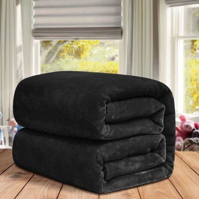 FeelGood Bedding LTD - ThicK Warm Blanket - Black Blanket FeelGood Bedding LTD - ThicK Warm Blanket - Black Blanket