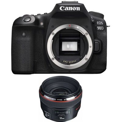 Canon EOS 90D + EF 50mm f/1.2L USM - Kit de Cámara Canon EOS 90D + EF 50mm f/1.2L USM - Kit de Cámara