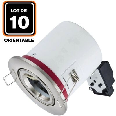 EUROPALAMP - 10 Supports Spot GU10 Ajustables - Normes Énergétiques - Publicité EUROPALAMP - 10 Supports Spot GU10 Ajustables - Normes Énergétiques - Publicité