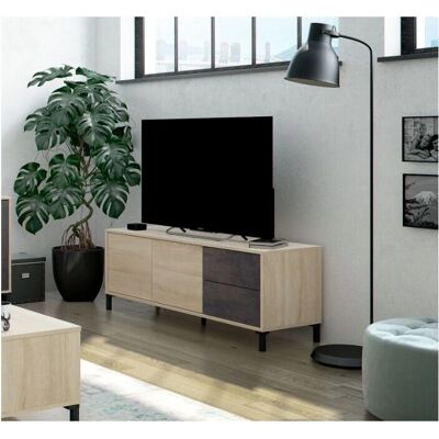 CAESAROO Mobile TV - 130cm Ossido & Rovere Canadese - Design Moderno CAESAROO Mobile TV - 130cm Ossido & Rovere Canadese - Design Moderno