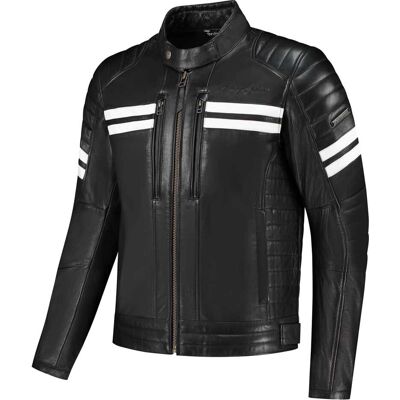 Giacca Moto Rusty Stitches Steve Nero-Bianco - Giacca moto Giacca Moto Rusty Stitches Steve Nero-Bianco - Giacca moto