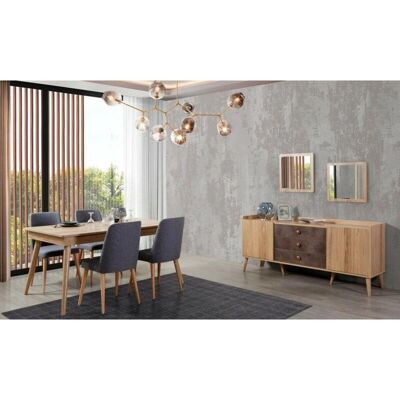 Conjunto de Comedor Tokyo - Marrón Oscuro AZURA HOME DESIGN Conjunto de Comedor Tokyo - Marrón Oscuro AZURA HOME DESIGN