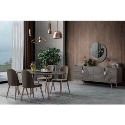 Azura Home Design - Juego de Comedor Etna - Efecto Madera - Completo Azura Home Design - Juego de Comedor Etna - Efecto Madera - Completo