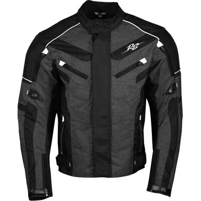 Rusty Stitches Romeo Giacca tessile da moto - Nero Grigio Bianco - M Rusty Stitches Romeo Giacca tessile da moto - Nero Grigio Bianco - M