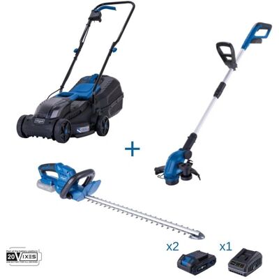 Scheppach Cordless 3-in-1 Lawn Kit - Small Garden Power Tools Scheppach Cordless 3-in-1 Lawn Kit - Small Garden Power Tools