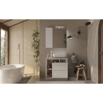 Azura Home Design Hamburg 79x79x49 cm blanco brillante melamina baño Azura Home Design Hamburg 79x79x49 cm blanco brillante melamina baño