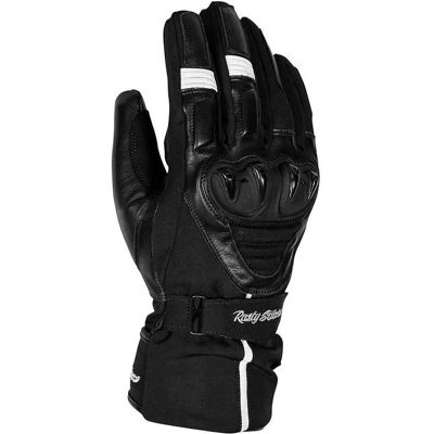 Gants de Moto Pike Rusty Stitches - Noir-Blanc - 2XL Gants de Moto Pike Rusty Stitches - Noir-Blanc - 2XL