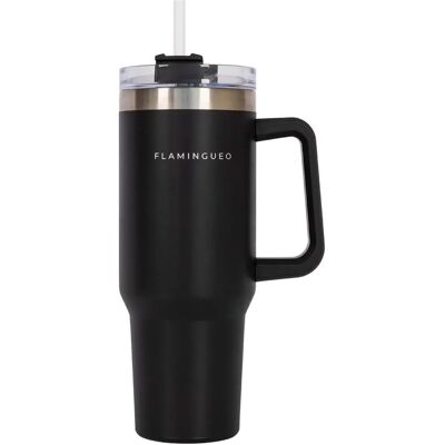 flamingueo Vaso Térmico Negro Acero - Mantiene Bebidas Frías y Calientes flamingueo Vaso Térmico Negro Acero - Mantiene Bebidas Frías y Calientes