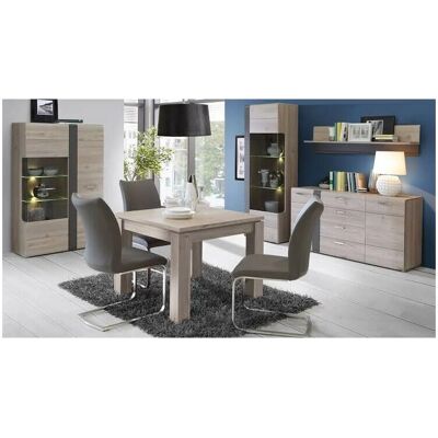 Conjunto de Comedor Roble Azura Home Design - Completo con Mesa Extensible Conjunto de Comedor Roble Azura Home Design - Completo con Mesa Extensible