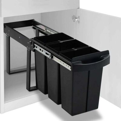 Prolenta Premium Cubo de basura de cocina - 3 cubos extraíbles Prolenta Premium Cubo de basura de cocina - 3 cubos extraíbles