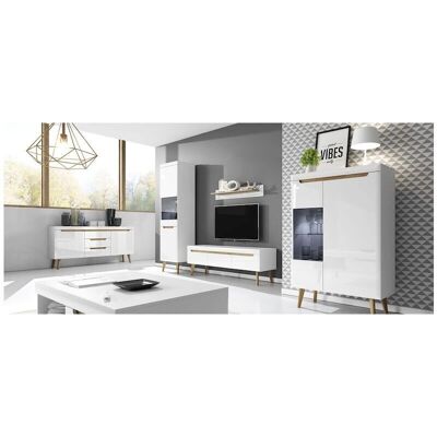 Conjunto de Muebles Azura Home Design NORDI - Roble y Brillo 160cm Conjunto de Muebles Azura Home Design NORDI - Roble y Brillo 160cm