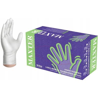 Maxter Grote Poeder Latex Handschoenen - 100 stuks Maxter Grote Poeder Latex Handschoenen - 100 stuks