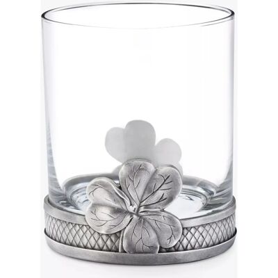 Royal Selangor - Shamrock Glass Tumbler - Pewter Grey - Tumbler Royal Selangor - Shamrock Glass Tumbler - Pewter Grey - Tumbler