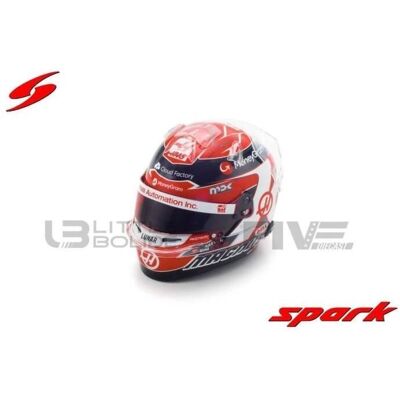 Réplica Casque Haas F1 Spark - Kevin Magnussen 1:5 Échelle - Publicité Réplica Casque Haas F1 Spark - Kevin Magnussen 1:5 Échelle - Publicité