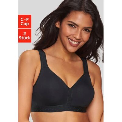 Petite Fleur Drahtloser Baumwoll-BH - Klassischer Stil - 2er Pack Petite Fleur Drahtloser Baumwoll-BH - Klassischer Stil - 2er Pack