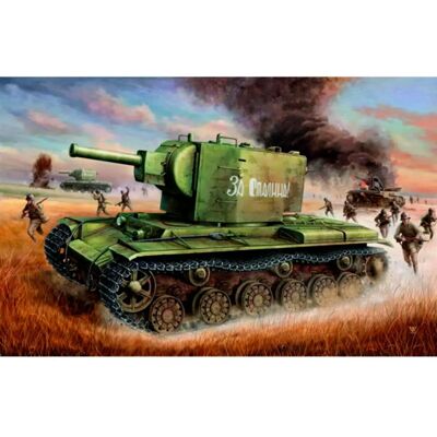 Trumpeter Sowjetischer Panzer KV-2 Modellbausatz - 1:35 - Militärmodell Trumpeter Sowjetischer Panzer KV-2 Modellbausatz - 1:35 - Militärmodell