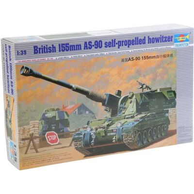 Trumpeter brittisk 155mm AS-90 självgående haubitt modellkit Trumpeter brittisk 155mm AS-90 självgående haubitt modellkit