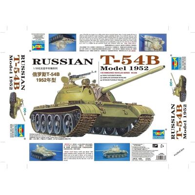 Trumpeter Russian T-54B Model Kit - 1:35 Military Scale Trumpeter Russian T-54B Model Kit - 1:35 Military Scale