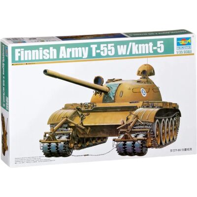 Kit Modello Esercito Finlandese T-55 W/KMT-5 - 1:35 Kit Modello Esercito Finlandese T-55 W/KMT-5 - 1:35