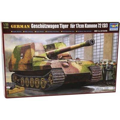 Kit militar alemán Geschutzwagen Tiger Fur 17cm K72 - 1:35 - Trumpeter Kit militar alemán Geschutzwagen Tiger Fur 17cm K72 - 1:35 - Trumpeter