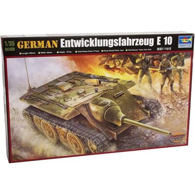 Trumpeter German E-10 Development Vehicle - Military Model Kit - 1:35 Trumpeter German E-10 Development Vehicle - Military Model Kit - 1:35