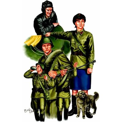 Trumpeter WWII Sowjetische Rote Armee Tank Soldaten 1:35 - Modellfiguren Trumpeter WWII Sowjetische Rote Armee Tank Soldaten 1:35 - Modellfiguren