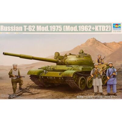 Trumpeter Sovjet T-62 Mod 1975 Schaal 1:35 - Militaire modelbouw Trumpeter Sovjet T-62 Mod 1975 Schaal 1:35 - Militaire modelbouw