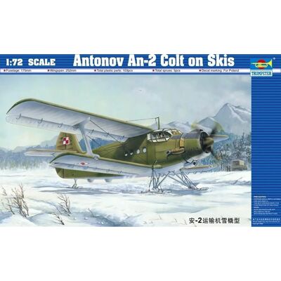 Trumpeter Antonov An-2 Colt na nartach - 1:72 Model samolotu Trumpeter Antonov An-2 Colt na nartach - 1:72 Model samolotu