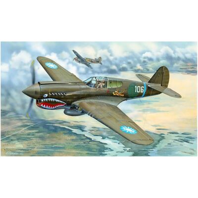 Zestaw modelarski samolotu P-40E War Hawk od Trumpeter - Skala 1:32 Zestaw modelarski samolotu P-40E War Hawk od Trumpeter - Skala 1:32