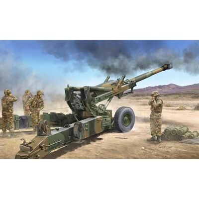 Maquette Militaire Howitzer Remorqué US M198 155MM - Échelle 1/35 - Publicité Maquette Militaire Howitzer Remorqué US M198 155MM - Échelle 1/35 - Publicité