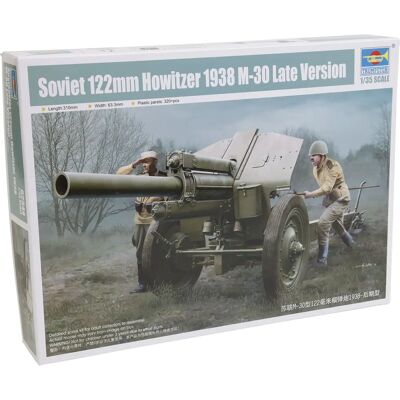 Trumpeter Sovjet 122mm Howitzer 1938 M-30 Late Version - Militair modelbouwpakket Trumpeter Sovjet 122mm Howitzer 1938 M-30 Late Version - Militair modelbouwpakket