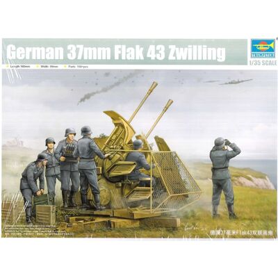 Trumpeter TU02347 - Scala 1/35 Modellino militare tedesco Flak 43 Zwilling Trumpeter TU02347 - Scala 1/35 Modellino militare tedesco Flak 43 Zwilling