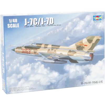 Kit de modelo de avión Chengdu J-7C/D escala 1:48 de Trumpeter Kit de modelo de avión Chengdu J-7C/D escala 1:48 de Trumpeter