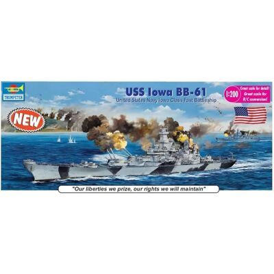 Kit modelo USS Iowa BB-61 de Trumpeter - Escala 1:200 Kit modelo USS Iowa BB-61 de Trumpeter - Escala 1:200