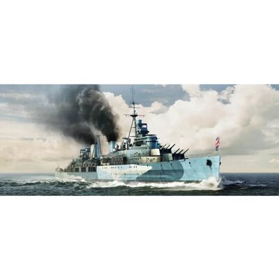 Kit maquette bateau HMS Belfast 1942 - Trumpeter - Échelle 1/350 - Publicité Kit maquette bateau HMS Belfast 1942 - Trumpeter - Échelle 1/350 - Publicité